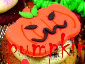 pumpkin Halloween cupcake