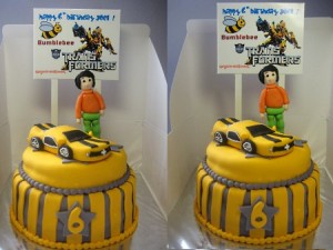 Transformer-happy-birthday-themed cake