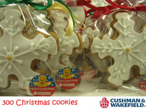 Cushman & Wakefield Christmas Snowflake Cookies