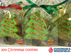 Cushman & Wakefield Christmas Tree Cookies