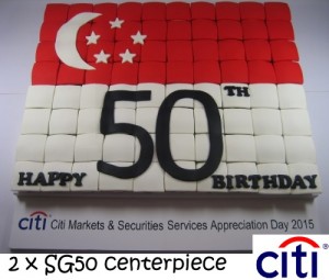 CITIBANK- 2 sets of 80 Tiled cupcakes SG50 APPRECIATION DAY-CENTER-PIECE-CUPCAKES